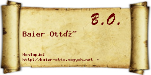 Baier Ottó névjegykártya
